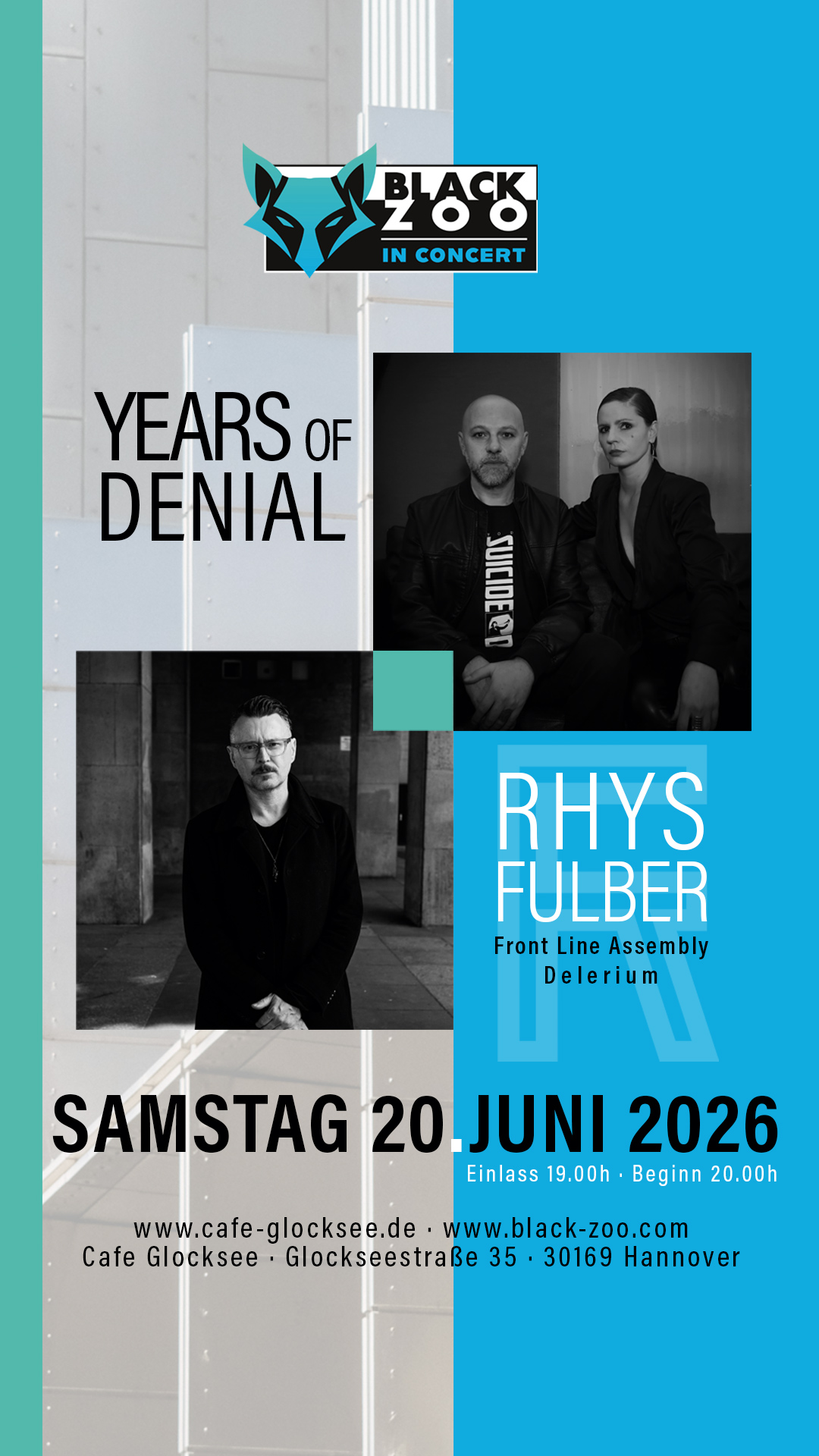 Rhys Fulber & Years of Denial 20.06.2026 (Co-Headliner Show)